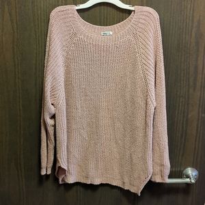 Dusty pink knit sweater made in Spain